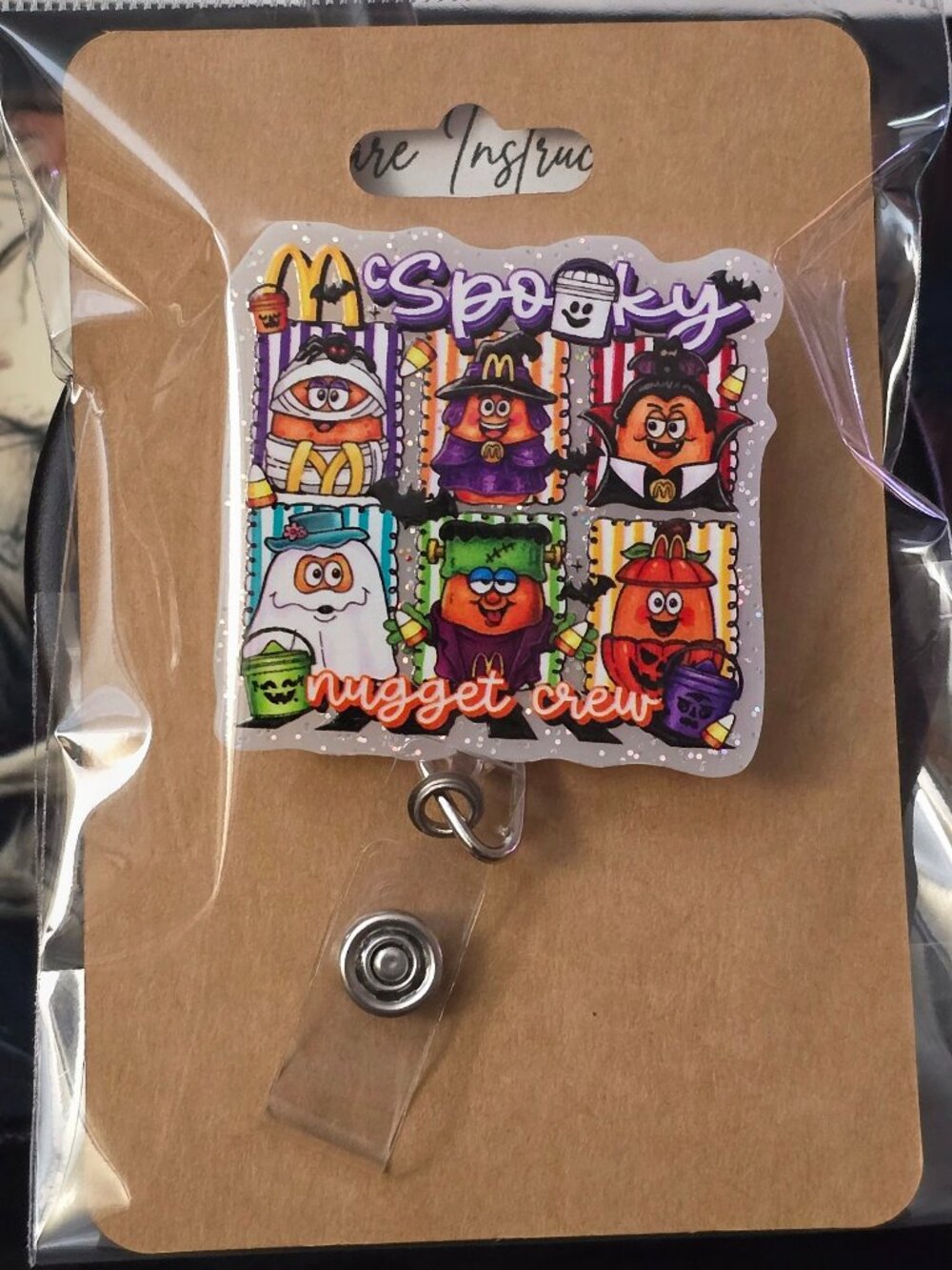 McDonald's Halloween McNuggets Novelty Acrylic Badge Reel
